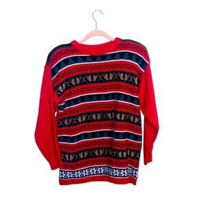 VNTG HIGH GATE ugly metallic detail Christmas sweater M